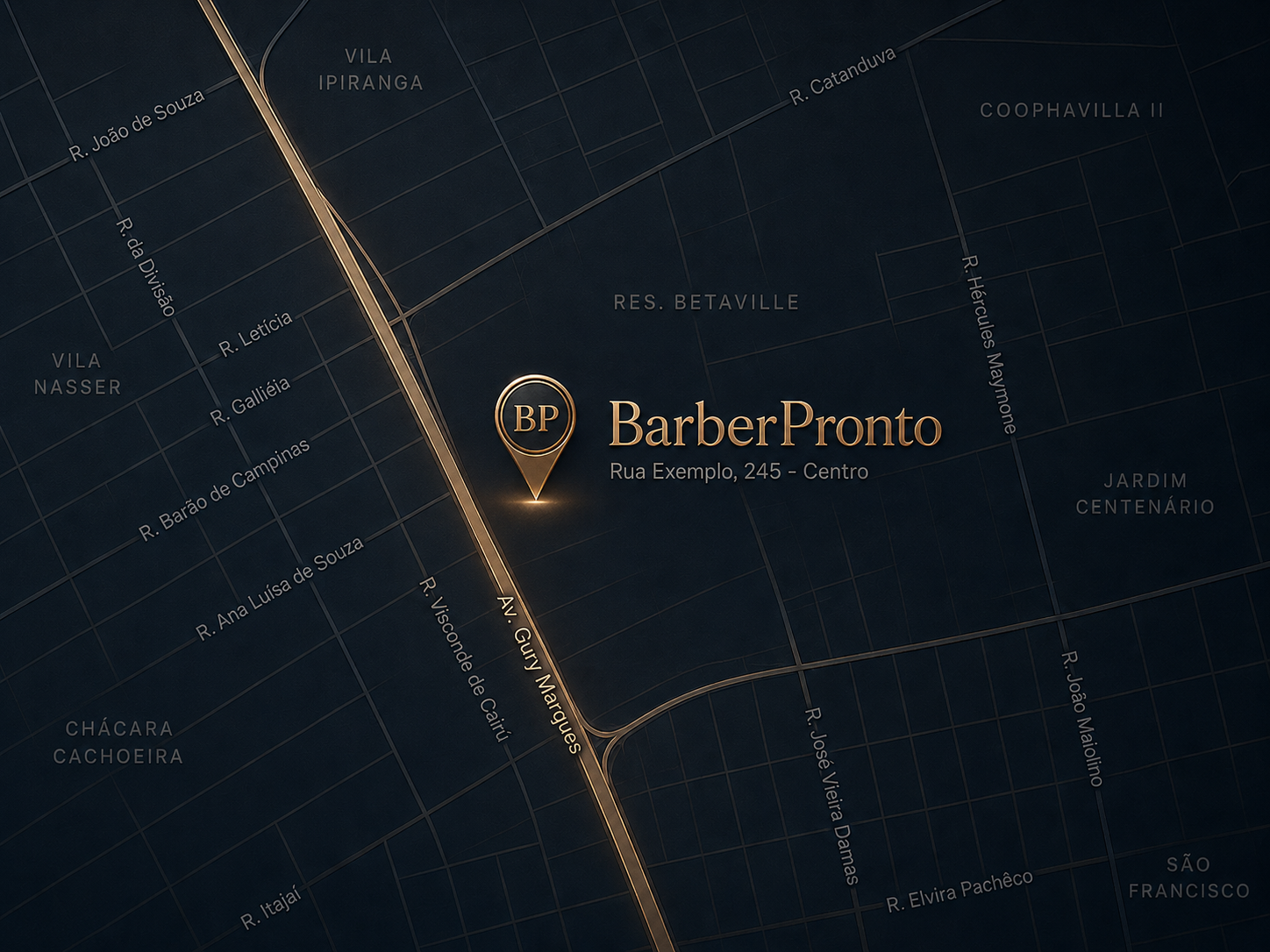 Mapa da Barbearia Modelo